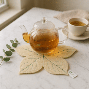 5-petal flower tea coaster