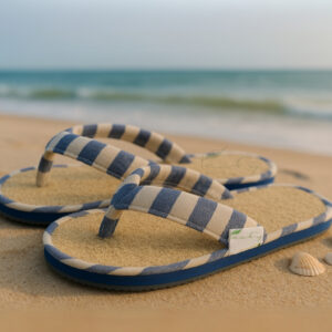Blue Loofah Flip-Flops