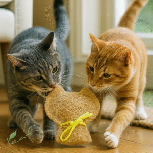 Cat-shaped pet toy